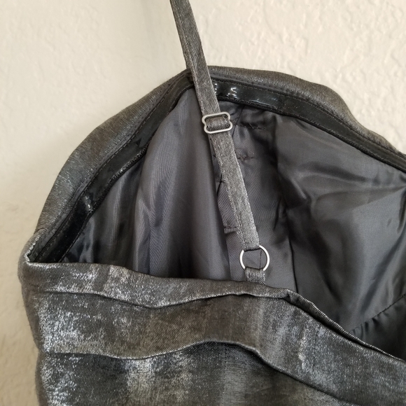 NWT Urban Outfitters Pewter Pleated Cocktail Dress - Picture 5 of 8